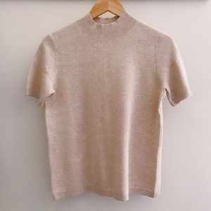 Cream Mock Neck Top
